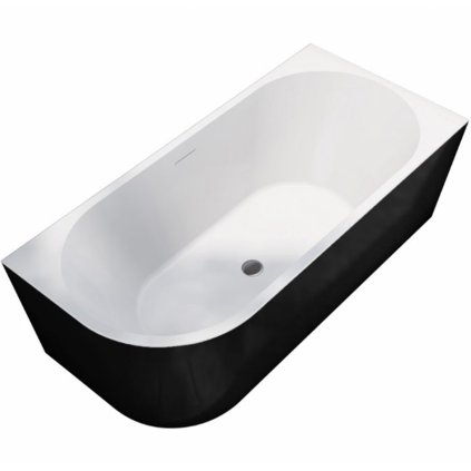 493577 cerano delizia volne stojaca akrylatova vana 150x75 cm prava cierna leskla biela leskla cer cer 432511