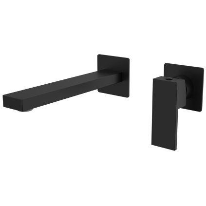 Sapho, CUBEMIX podomítková dvouprvková umyvadlová baterie, černá mat, CM008B