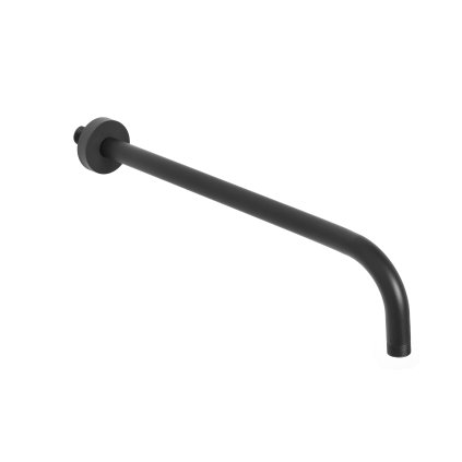Invena Trend, kulaté podomítkové rameno 40 cm, černá matná, INV-SC-D1-077-S