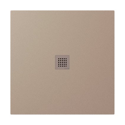 Polysan, TRENECA sprchová vanička z litého mramoru s možností úpravy rozměru 90x90cm, béžová matná, 84300.81