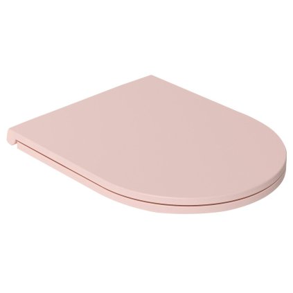 Isvea, INFINITY WC sedátko SLIM, Easy Take, Soft Close, růžová Salmon, 40KF0541I-S