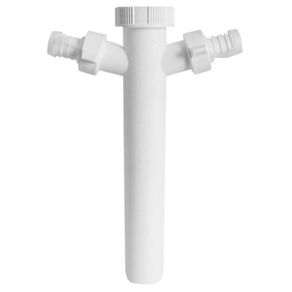 Bruckner, Dřezová odtoková trubka 1"1/2, 2x pračková odbočka, odpad 40mm, bílá, 155.136.0