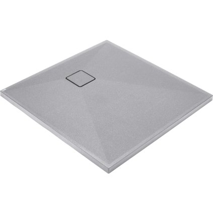 Deante Correo, čtvercová granitová sprchová vanička 80x80x3, 5 cm, šedá, DEA-KQR_S42B