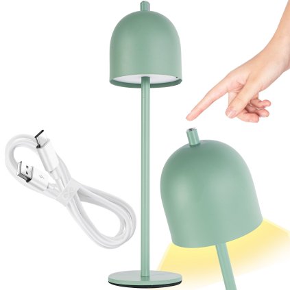 Toolight, bezdrátová noční USB lampa APP1361-T, zelená matná, OSW-08624