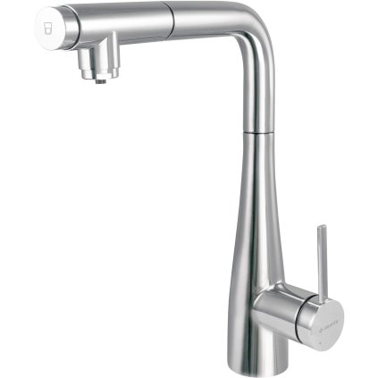 Deante Eridan, vysoká dřezová baterie s výsuvným výtokem pro filtrovanou vodu h-333, chromová, DEA-BRE_075M