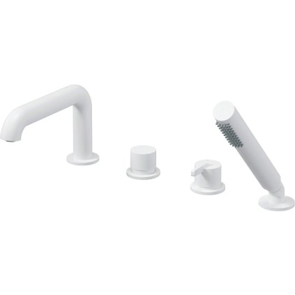 Bath mixer, 4-hole, with shower set