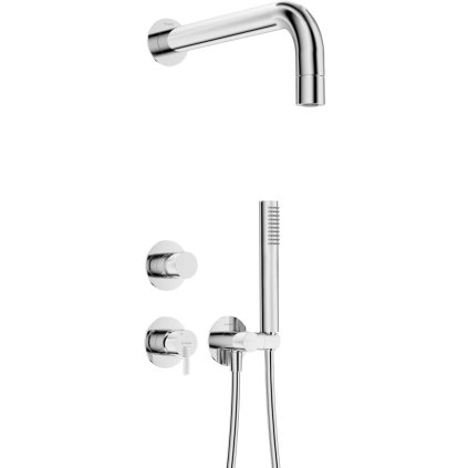 Concealed shower set, s fixed shower head