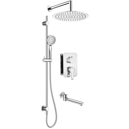 Concealed shower set, with mixer BOX