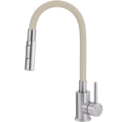 Kitchen tap, with bendable spout - 2 stream types