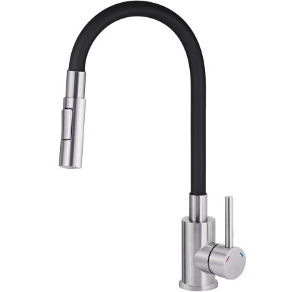 Kitchen tap, with bendable spout - 2 stream types
