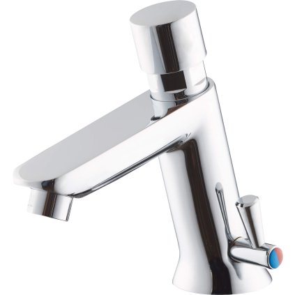 Washbasin tap, self-closing, s temperature control - without closing plug