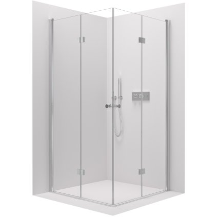 509626 cerano volpe duo sprchovaci kut so skladacimi dverami 90 dvere x 80 dvere x 190cm 6mm cire sklo chromovy profil cer cer 480187