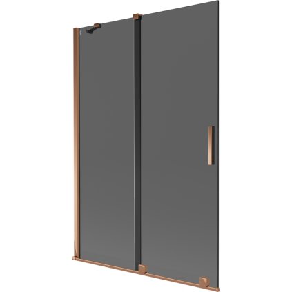 509713 mexen velar 2 kridlova posuvna vanova zastena 120 x 150 cm 8mm sede sklo ruzove zlato 896 120 000 41 60