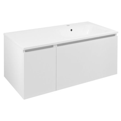 Sapho, LOREA skříňka s umyvadlem 101x46x51, 5cm (30+70 cm), pravá, bílá matná, LE070-3131-R-01