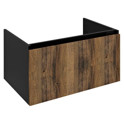 Sapho, LOREA umyvadlová skříňka 80x44x51, 2cm, 1x zásuvka, dub collingwood/černá matná, LE080-1935