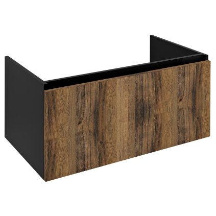 Sapho, LOREA umyvadlová skříňka 90x44x51, 2cm, 1x zásuvka, dub collingwood/černá matná, LE090-1935