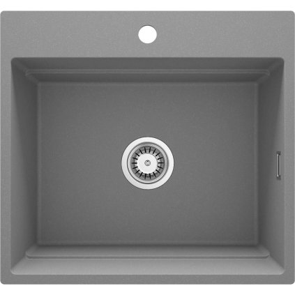 513697 deante magnetic 1 komorovy granitovy drez 560x520x220mm seda metaliza dea zrm s10a