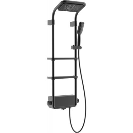 Mexen Dazz, sprchová sada s ruční a dešťovou hlavicí, černá, 78107-70