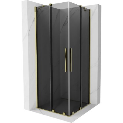 497195 mexen velar duo sprchovy kut s posuvnymi dverami 90 x 90 cm 8mm sede sklo zlata leskla 871 090 090 42 50