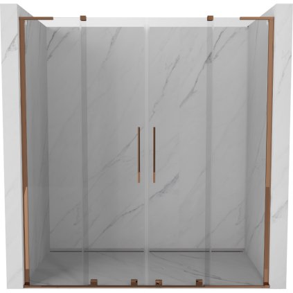 508351 2 mexen velar l duo posuvne sprchove dvere do otvoru 170 cm 8mm cire sklo ruzove zlato 871 170 003 02 60