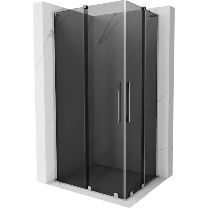 Mexen Velar L Duo, sprchový kout s posuvnými dveřmi 100 x 90 cm, 8mm šedé sklo, chromová, 871-100-090-02-43-01