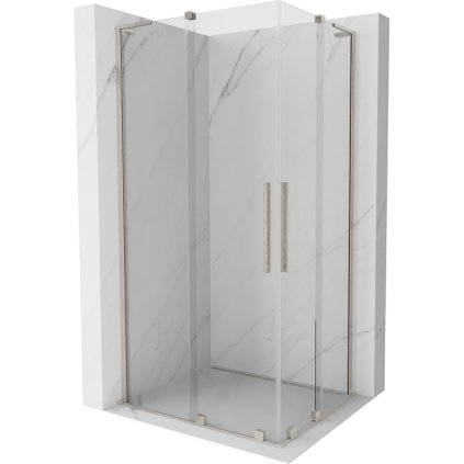 498446 3 mexen velar l duo sprchovy kut s posuvnymi dverami 90 x 80 cm 8mm cire sklo brusena ocel 871 090 080 02 03 97