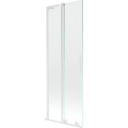 Mexen Velar L, 2-křídlová posuvná vanová zástěna 70 x 150 cm, 8mm čiré sklo, bílý profil, 896-070-003-01-20