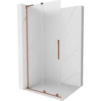 508981 mexen velar l posuvna sprchova zastena walk in 100 x 200 cm 8mm sklo namraza ruzove zlato 871 100 003 33 60