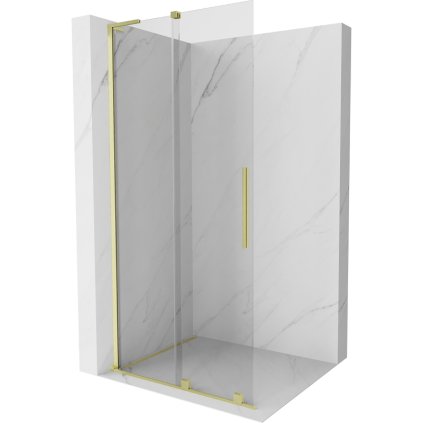 508852 2 mexen velar l posuvna sprchova zastena walk in 110 x 200 cm 8mm cire sklo zlata matna 871 110 003 03 55