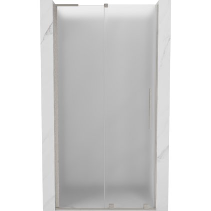 Mexen Velar L, posuvné sprchové dveře do otvoru 100 cm, 8mm sklo námraza, broušená ocel, 871-100-003-31-97