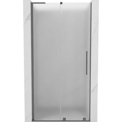 508129 2 mexen velar l posuvne sprchove dvere do otvoru 100 cm 8mm sklo namraza bruseny grafit 871 100 003 31 95