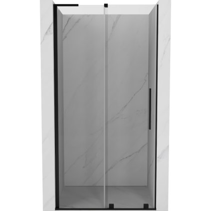 508003 2 mexen velar l posuvne sprchove dvere do otvoru 110 cm 8mm cire sklo cierna matna 871 110 003 01 70