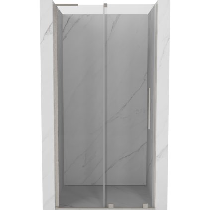 Mexen Velar L, posuvné sprchové dveře do otvoru 90 cm, 8mm čiré sklo, broušená ocel, 871-090-003-01-97