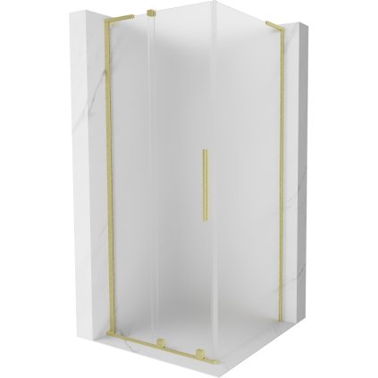 506008 mexen velar l sprchovy kut s posuvnymi dverami 110 x 110 cm 8mm sklo namraza zlata matna 871 110 110 33 55