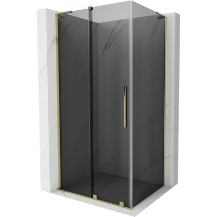 506824 mexen velar l sprchovy kut s posuvnymi dverami 90 x 110 cm 8mm sede sklo zlata leskla 871 090 110 43 50