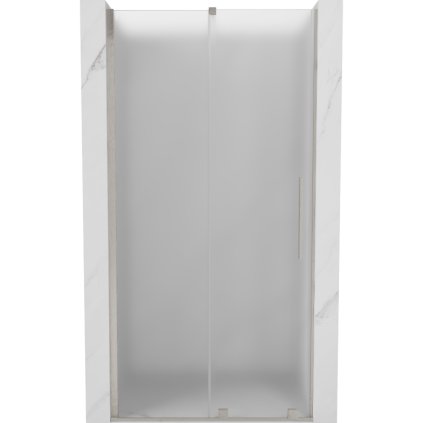 Mexen Velar, posuvné sprchové dveře do otvoru 120 cm, 8mm sklo námraza, broušená ocel, 871-120-000-31-97