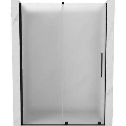 502756 2 mexen velar posuvne sprchove dvere do otvoru 130 cm 8mm sklo namraza cierna matna 871 130 000 31 70