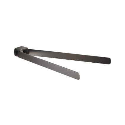 Gedy, PIRENEI dvojitý držák ručníků otočný 350mm, gun metal, PI2381