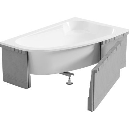 Mexen X-ST, polystyrenový plášť na rohovou vanu 240 cm, bílá, 55022-00