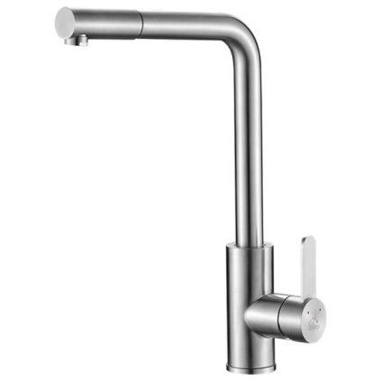 Laveo Bona, kuchyňská baterie stojící h-372, ušlechtilá ocel, LAV-BAB_269D