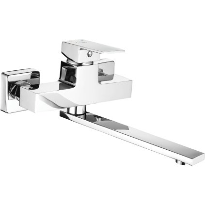 Laveo Kvadrato, kuchyňská baterie nástěnná h-120, chromová, LAV-BLQ_080D