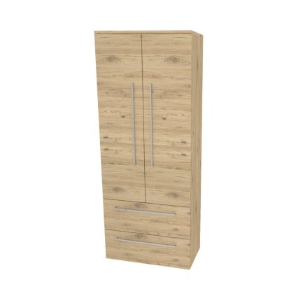 Mereo, Bino, koupelnová skříňka vysoká 163 cm, dvojitá, Multidecor, CN699DSAN