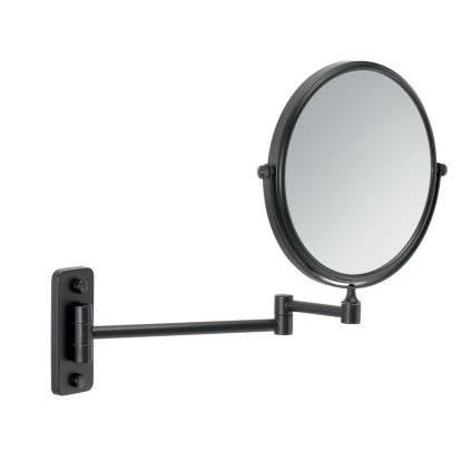Gedy, GAIA závěsné kosmetické zrcadlo, průměr 180mm, oboustranné, černá, CO202414