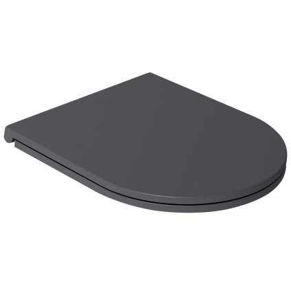 Isvea, INFINITY WC sedátko SLIM, Soft Close, Easy Take, antracit, 40KF0522I-S