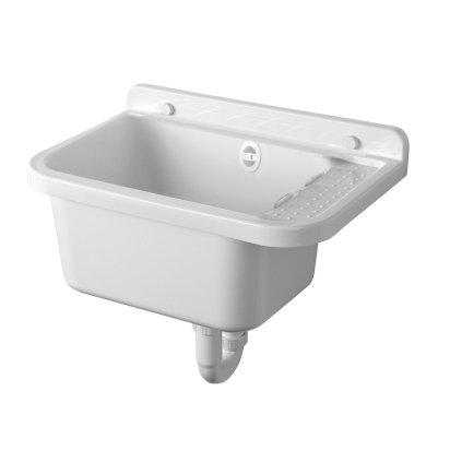 532582 aqualine zavesna vylevka s odkladacou plochou 50x34cm plast biela pi5050