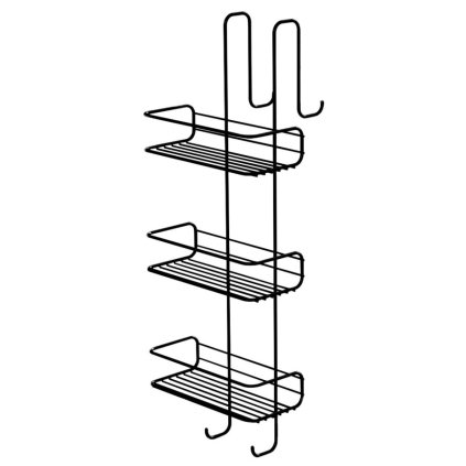 Gedy, CHROM LINE závěsná sprchová police, 240x680x220mm, černá mat, 248614
