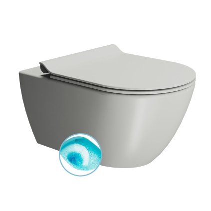 GSI, PURA závěsná WC mísa, Swirlflush, 36x55cm, Cenere dual-mat, 881517