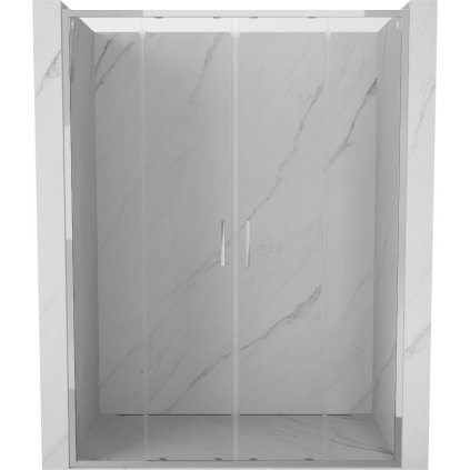 Mexen Exo, 2-křídlé posuvné 150x200 cm, 6mm čiré sklo, chromový profil, 8152-150-000-01-00