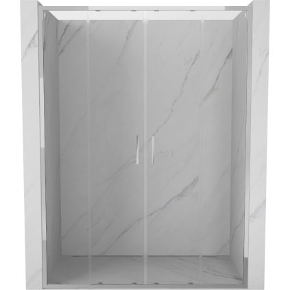 Mexen Exo, 2-křídlé posuvné 160x200 cm, 6mm čiré sklo, chromový profil, 8152-160-000-01-00