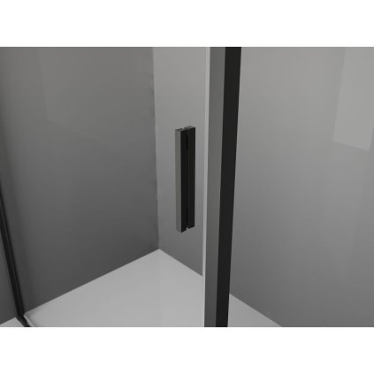Mexen Exo, sprchový kout s křídlovými dveřmi 160 x 90 cm, 6mm čiré sklo, černý profil, 819-160-090-70-00